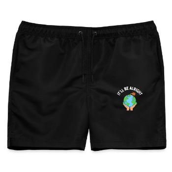 Es wird schon gut - Männer Badeshorts - Schwarz - Vorne - AI Model Male 178 light (178cm)