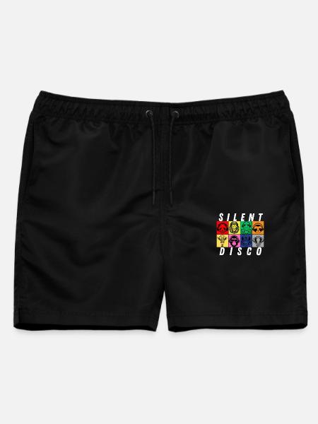 Stille Disco - Männer Badeshorts - Schwarz