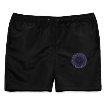 Lotus des Lebens - Männer Badeshorts - Schwarz - Vorne - AI Model Male 178 light (178cm)