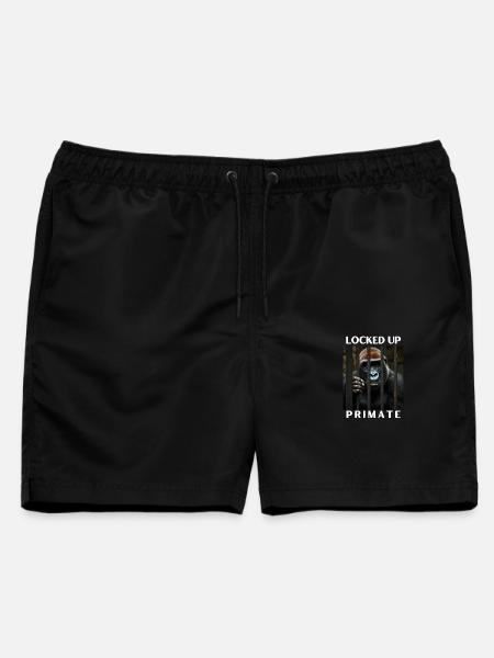 Auf geschlossenen Primaten - Männer Badeshorts - Schwarz
