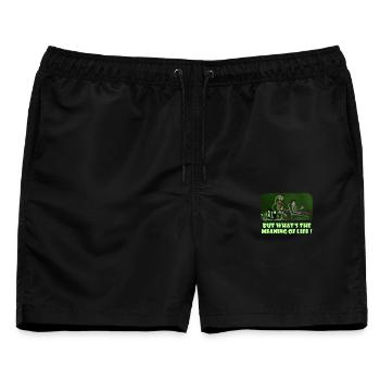 Eines der vielen Paradoxe der KI - Männer Badeshorts - Schwarz - Vorne - AI Model Male 178 light (178cm)