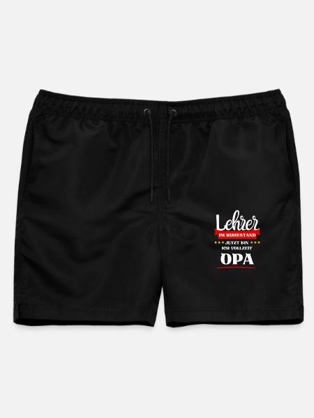 Lehrer Opa - Männer Badeshorts - Schwarz