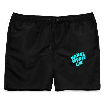 dance bounce live - Männer Badeshorts - Schwarz - Vorne - AI Model Male 178 light (178cm)