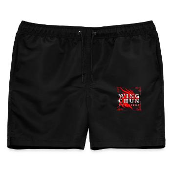 Wing Chun Straßenkampf Drachen Shirt - Männer Badeshorts - Schwarz - Vorne - AI Model Male 178 light (178cm)