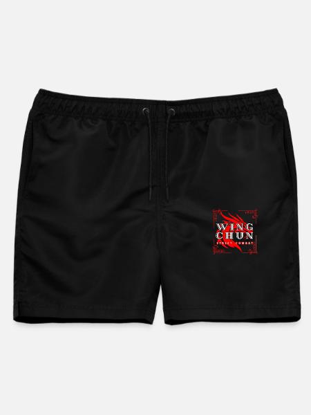 Wing Chun Straßenkampf Drachen Shirt - Männer Badeshorts - Schwarz