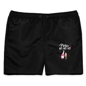 Weihnachten Prosecco - Männer Badeshorts - Schwarz - Vorne - AI Model Male 178 light (178cm)