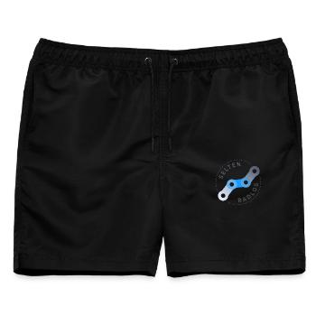 selten radlos fahrrad kette - Männer Badeshorts - Schwarz - Vorne - AI Model Male 178 light (178cm)