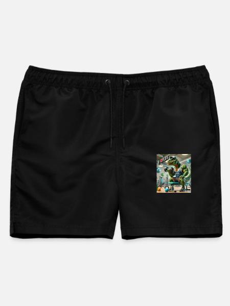 Dino T RFLEX - Männer Badeshorts - Schwarz