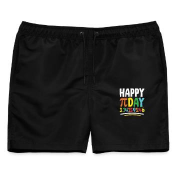 Frohen Pi Tag - Männer Badeshorts - Schwarz - Vorne - AI Model Male 178 light (178cm)