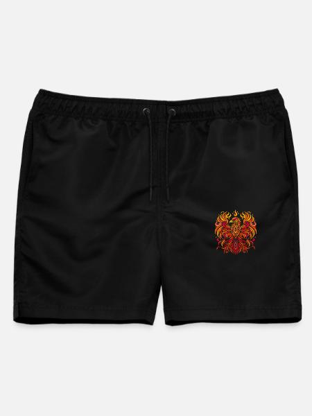 Stammesadler Feuer Gelb Rot - Männer Badeshorts - Schwarz