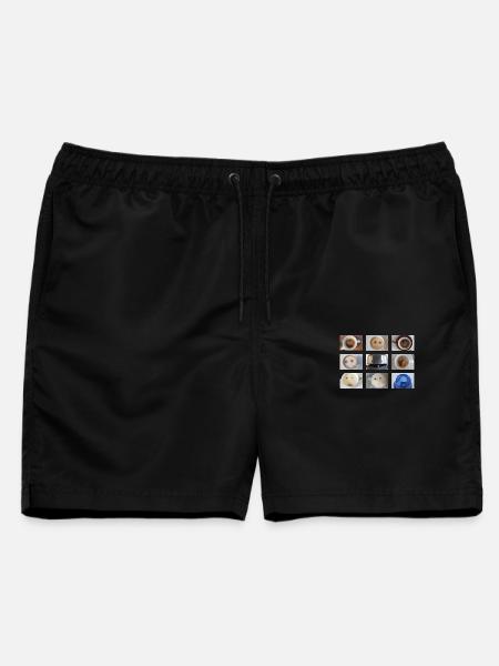 Kaffee Pareidolia - Männer Badeshorts - Schwarz