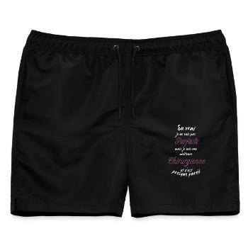 Ich bin der beste Chirurg - Männer Badeshorts - Schwarz - Vorne - AI Model Male 178 light (178cm)