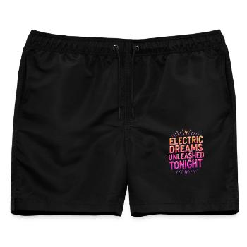 Elektrische Träume - Reves Electriques - Männer Badeshorts - Schwarz - Vorne - AI Model Male 178 light (178cm)