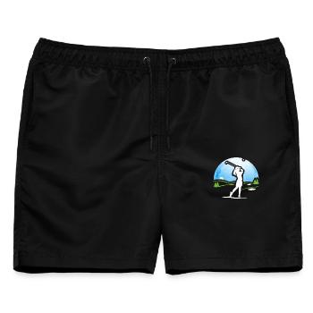 Golferin Golf Golf Shirt Geschenk - Männer Badeshorts - Schwarz - Vorne - AI Model Male 178 light (178cm)