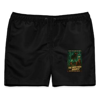 The Moo from Mars - Männer Badeshorts - Schwarz - Vorne - AI Model Male 178 light (178cm)