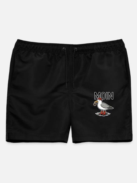 Möwe Moin - Männer Badeshorts - Schwarz