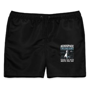 Aerospace Engineering Math Humor Design - Männer Badeshorts - Schwarz - Vorne - AI Model Male 178 light (178cm)