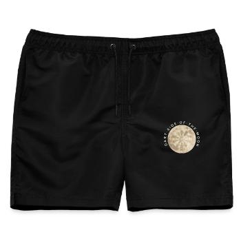 Darts Fun Shirt Dart Side of the moon - Männer Badeshorts - Schwarz - Vorne - AI Model Male 178 light (178cm)