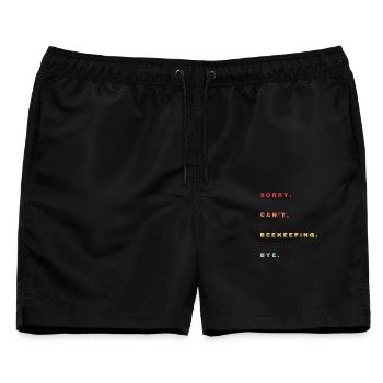 Sorry Can't Imkerei Bye - Imkerei Liebhaber - Männer Badeshorts - Schwarz - Vorne - AI Model Male 178 light (178cm)