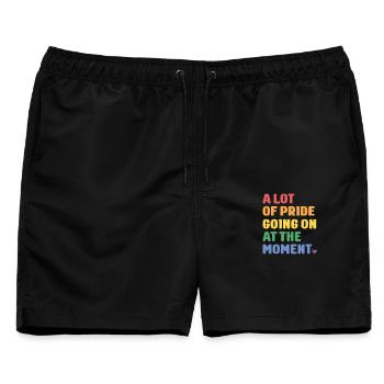 LGBTQ Pride Month - Viel Pride - Männer Badeshorts - Schwarz - Vorne - AI Model Male 178 light (178cm)