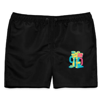 Pop Art Toy Set - Männer Badeshorts - Schwarz - Vorne - AI Model Male 178 light (178cm)