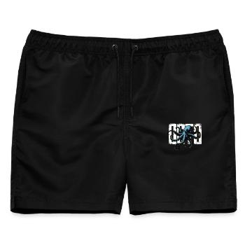 Stilisierter Oktopus - Männer Badeshorts - Schwarz - Vorne - AI Model Male 178 light (178cm)