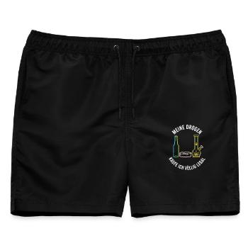 Meine Drogen – Völlig Legal ! - Männer Badeshorts - Schwarz - Vorne - AI Model Male 178 light (178cm)