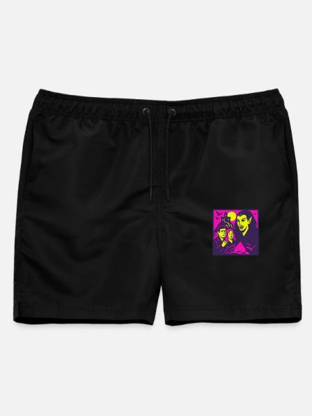Grusel Nostalgie - Männer Badeshorts - Schwarz