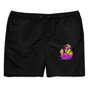 Bachelor Party - Männer Badeshorts - Schwarz - Vorne - AI Model Male 178 light (178cm)