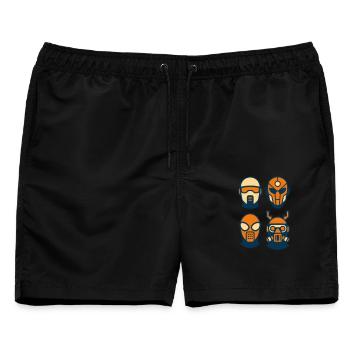 Future Masks - Männer Badeshorts - Schwarz - Vorne - AI Model Male 178 light (178cm)
