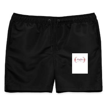 Mutter der Blumenbraut - Männer Badeshorts - Schwarz - Vorne - AI Model Male 178 light (178cm)