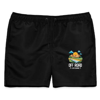 Ultra Running - Offroad - Männer Badeshorts - Schwarz - Vorne - AI Model Male 178 light (178cm)