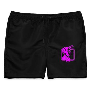 Devil big Ear Pop Art - Männer Badeshorts - Schwarz - Vorne - AI Model Male 178 light (178cm)