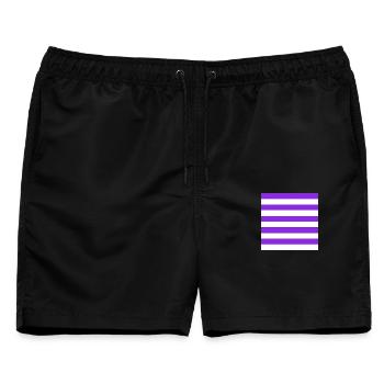 The Stripes - Männer Badeshorts - Schwarz - Vorne - AI Model Male 178 light (178cm)