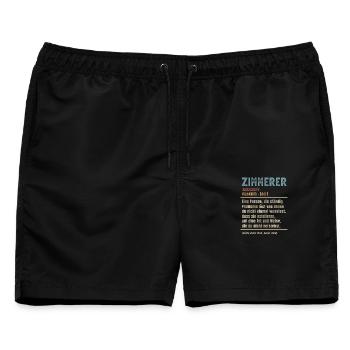 Zimmerer Bedeutung Definition Zimmermann - Männer Badeshorts - Schwarz - Vorne - AI Model Male 178 light (178cm)