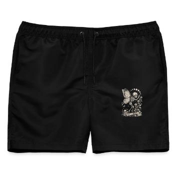 Gothic Skelett Fee mit Mondphasen - Männer Badeshorts - Schwarz - Vorne - AI Model Male 178 light (178cm)