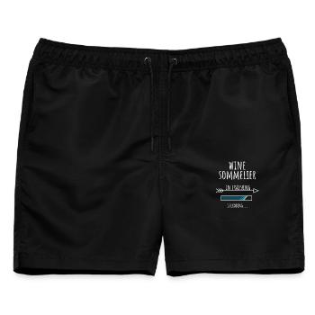 Wine Sommelier Geschenk Beruf Ausbildung - Männer Badeshorts - Schwarz - Vorne - AI Model Male 178 light (178cm)