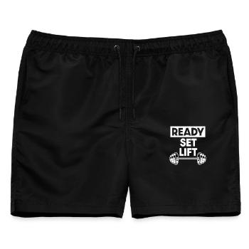 Ready Set Lift - Männer Badeshorts - Schwarz - Vorne - AI Model Male 178 light (178cm)