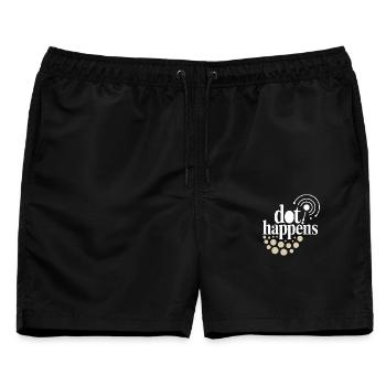 Dot Happens Morse Code Spaß - Männer Badeshorts - Schwarz - Vorne - AI Model Male 178 light (178cm)