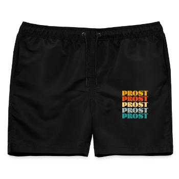 Prost - Männer Badeshorts - Schwarz - Vorne - AI Model Male 178 light (178cm)
