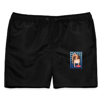 Puggle Hundebesitzer Geschenk - Männer Badeshorts - Schwarz - Vorne - AI Model Male 178 light (178cm)