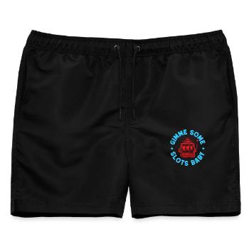 Gambling Fan Gimme Some Slots Baby Casino - Männer Badeshorts - Schwarz - Vorne - AI Model Male 178 light (178cm)