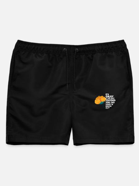 Es ist in Ordnung, wenn das Einzige, was der Atem ist, ist - Männer Badeshorts - Schwarz