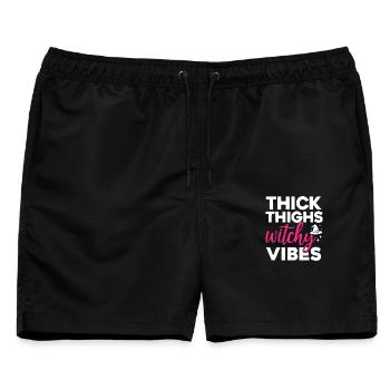 Witchy Vibes Magischer Hexen Style - Männer Badeshorts - Schwarz - Vorne - AI Model Male 178 light (178cm)