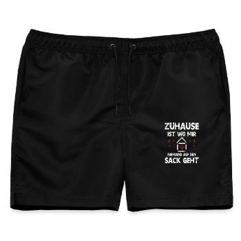 Erste Wohnung wohnen Einweihung - Männer Badeshorts - Schwarz - Vorne - AI Model Male 178 light (178cm)