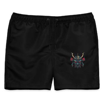 Mech-Samurai - Männer Badeshorts - Schwarz - Vorne - AI Model Male 178 light (178cm)