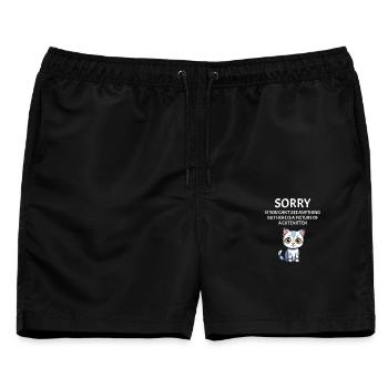 Festival live Musik sarkastisches Konzert - Männer Badeshorts - Schwarz - Vorne - AI Model Male 178 light (178cm)