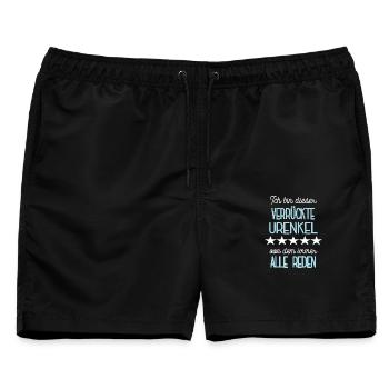 Urenkel Spruch Ur-Enkelsohn Urenkeln Urenkelsohn - Männer Badeshorts - Schwarz - Vorne - AI Model Male 178 light (178cm)