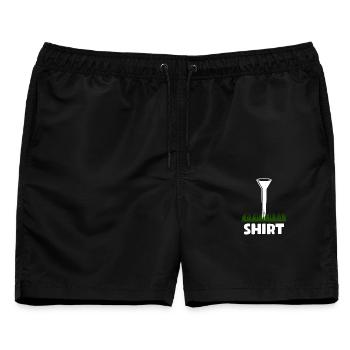 Golfer Golf Golfen - Männer Badeshorts - Schwarz - Vorne - AI Model Male 178 light (178cm)
