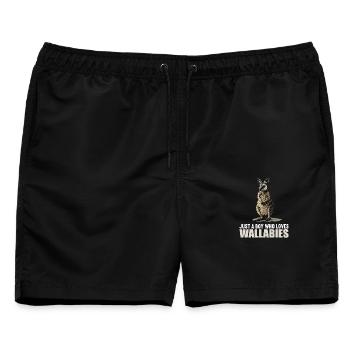Wallabys Wallaby - Männer Badeshorts - Schwarz - Vorne - AI Model Male 178 light (178cm)